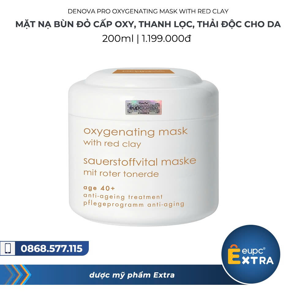 Mặt nạ Bùn Đỏ cấp Oxy, thanh lọc, thải độc cho da