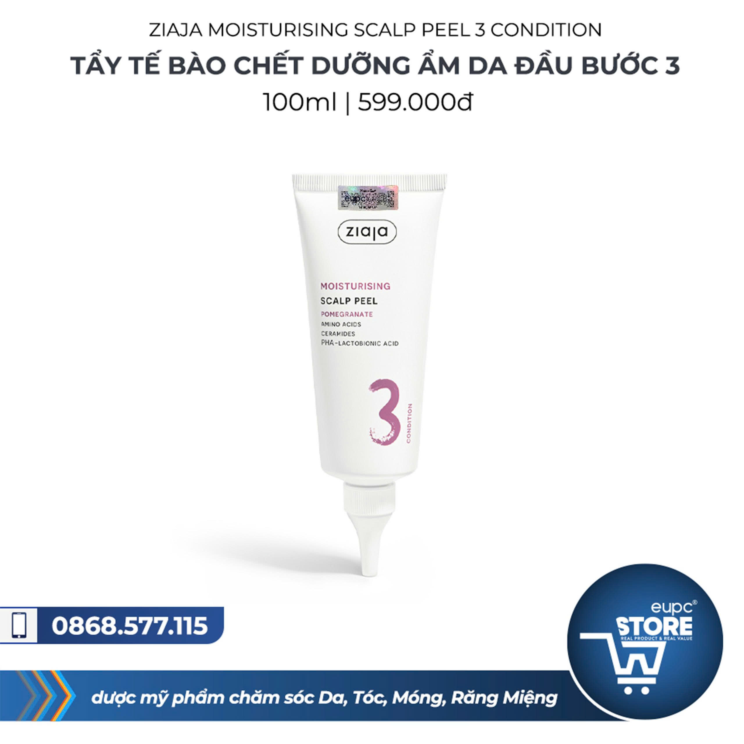 Tẩy tế bào chết dưỡng ẩm da đầu bước 3