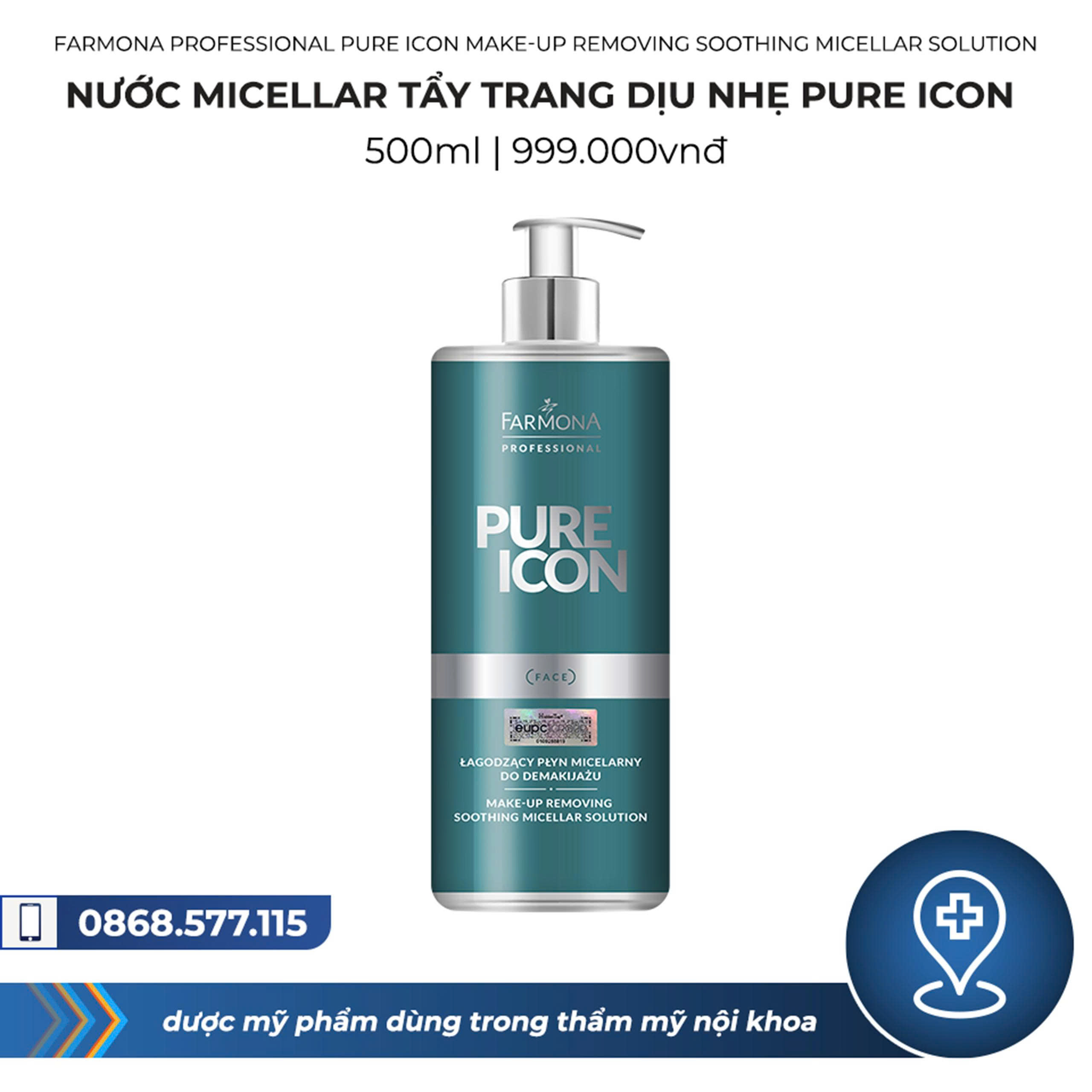 Nước Micellar tẩy trang dịu nhẹ Pure Icon