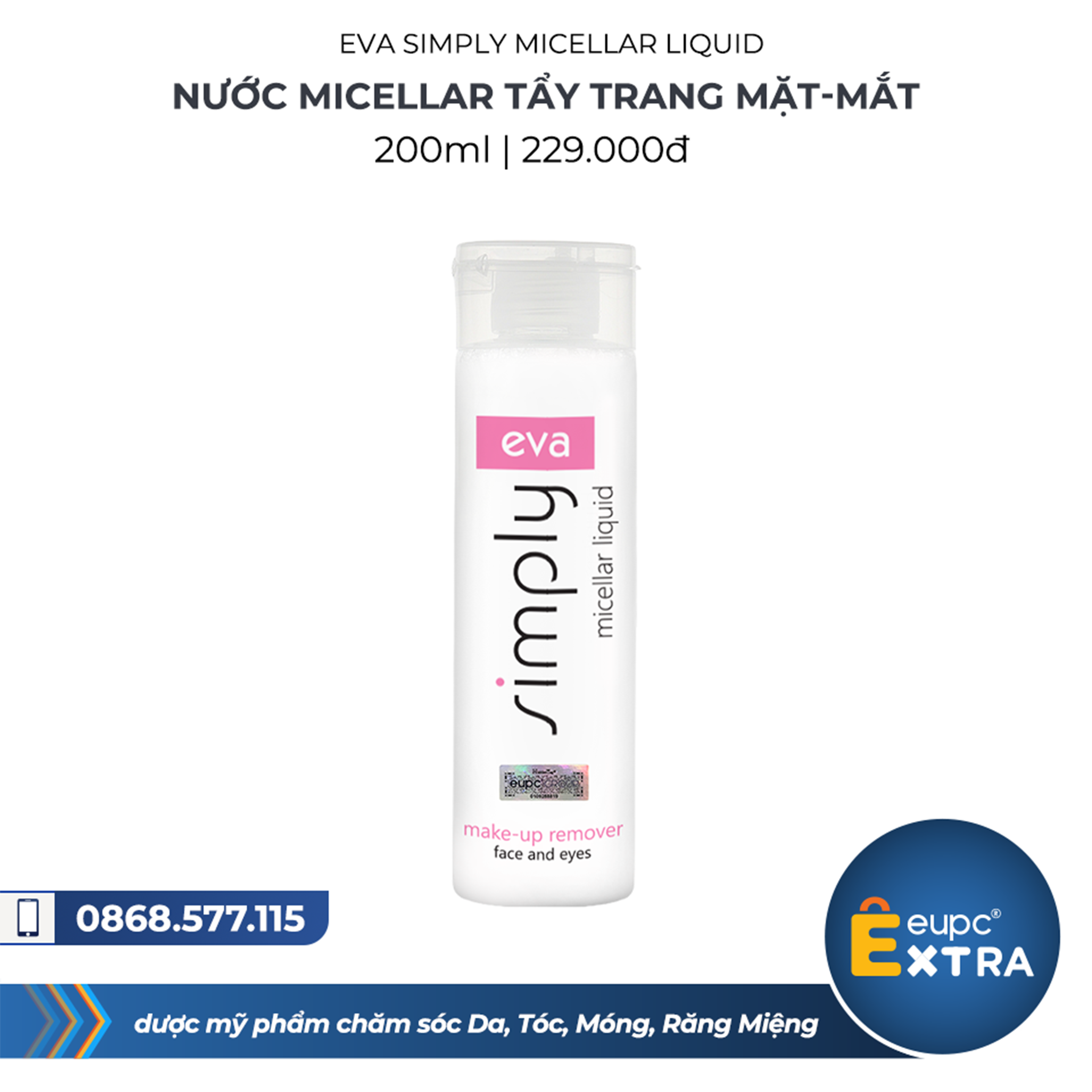 Nước Micellar tẩy trang Mặt-Mắt