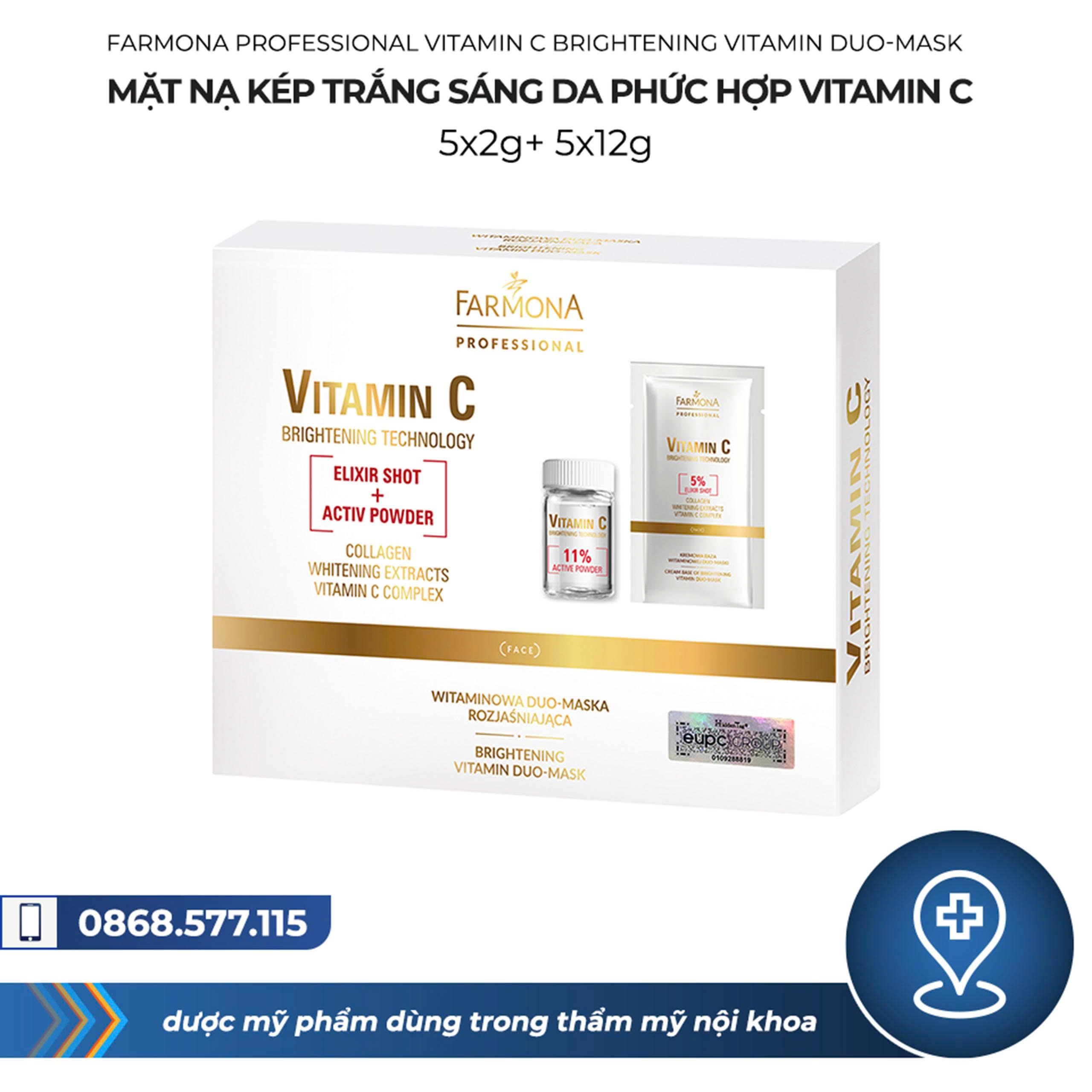 Mặt nạ kép trắng sáng da phức hợp Vitamin C