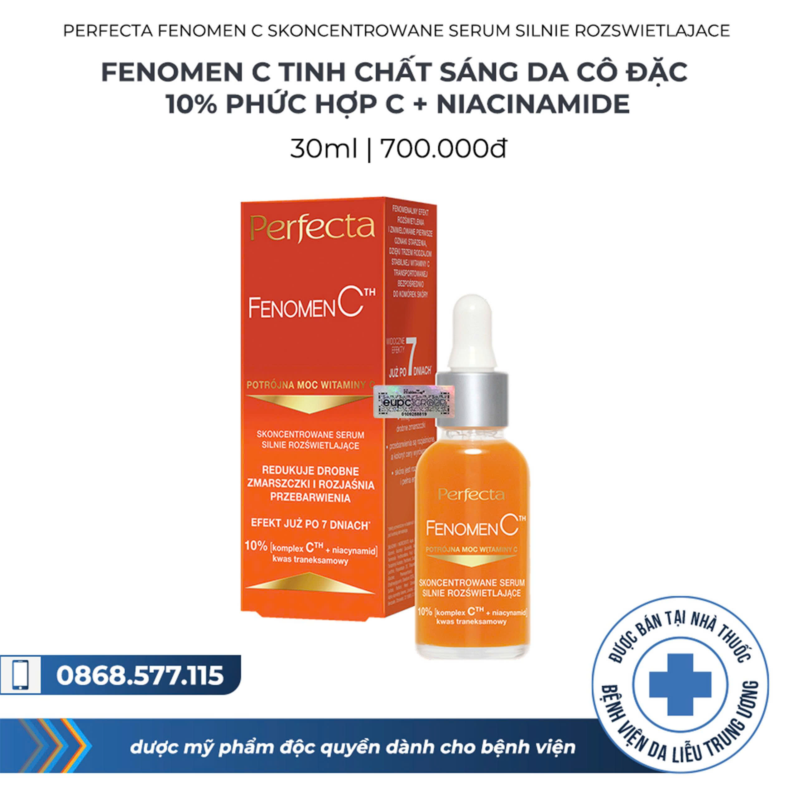 Tinh chất Fenomen C sáng da cô đặc 10% (Vitamin C + Niacinamide)
