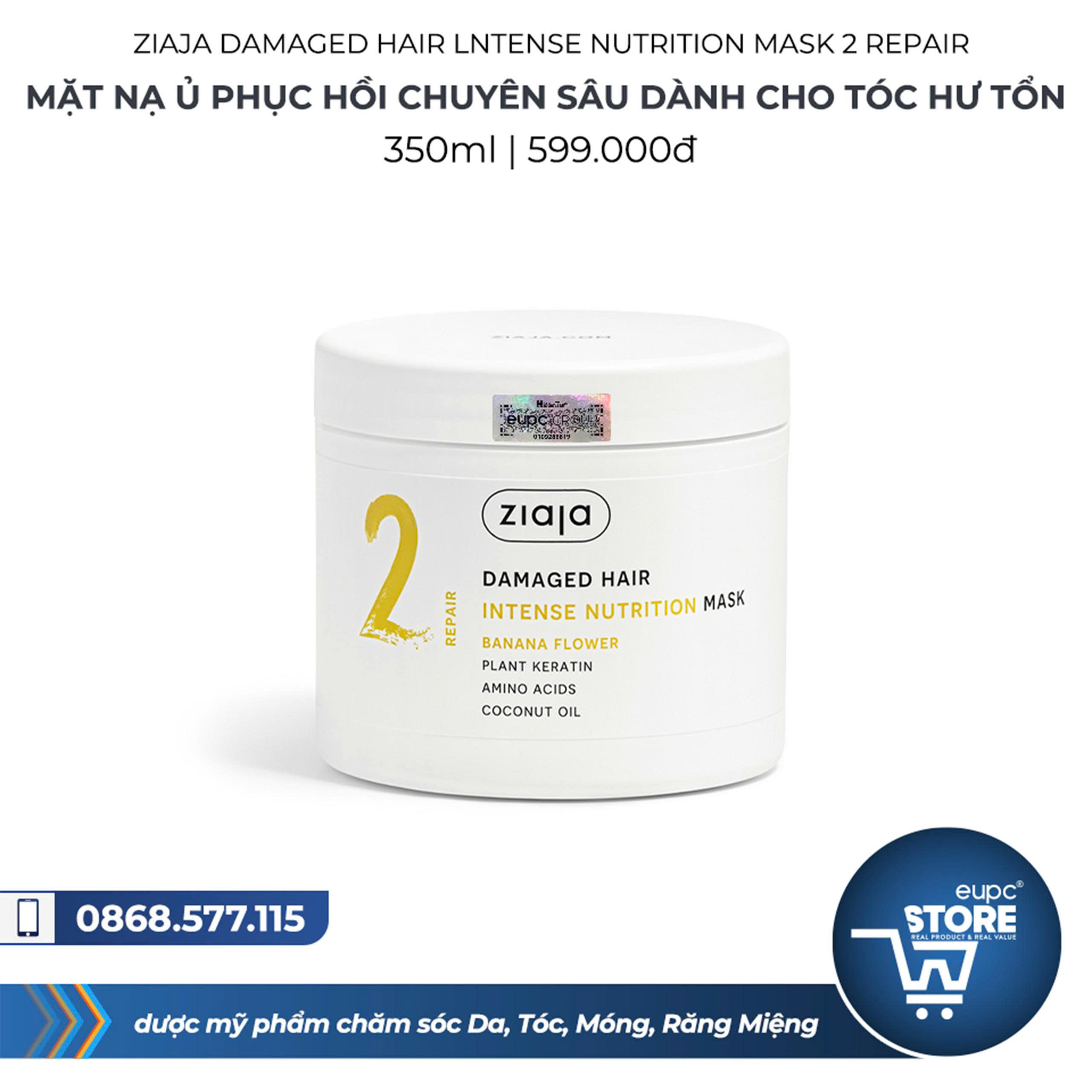 Mặt nạ ủ phục hồi chuyên sâu dành cho tóc hư tổn